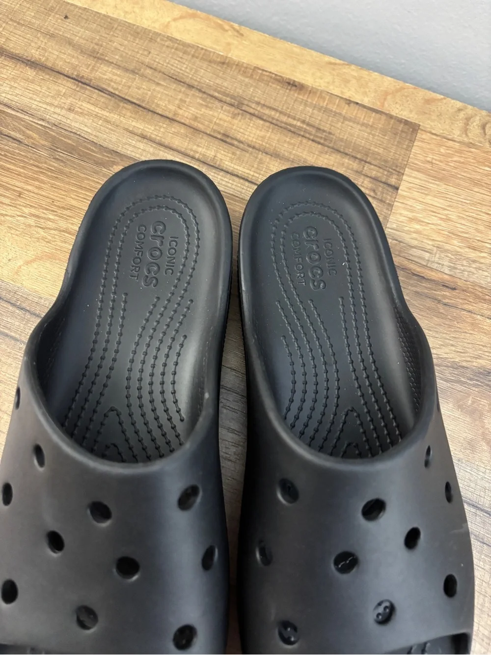 Crocs Classic Platform Slide Sandals Black Women's